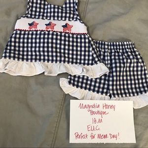Magnolia Honey boutique smocked outfit